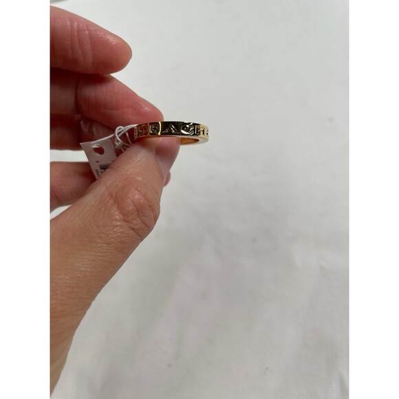 NWT Coach Women Signature Gold Tone Ring Size 6 - Picture 3 of 4